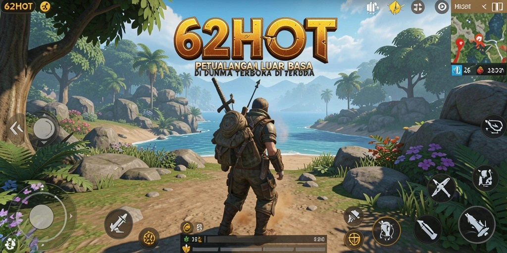 Tampilan gameplay Open World yang menakjubkan dalam 62HOT.