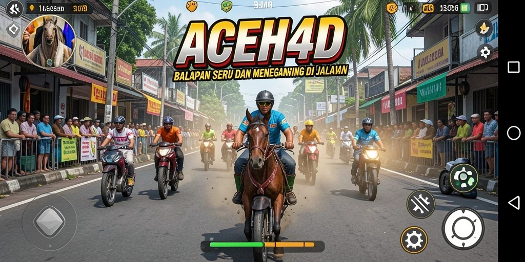 Menampilkan aksi balapan seru dan mobil yang cepat di ACEH4D.