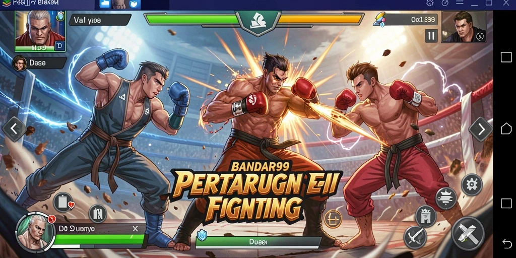 Tangkapan layar dari gameplay <strong>BANDAR99</strong> yang menampilkan aksi pertarungan yang mendebarkan.