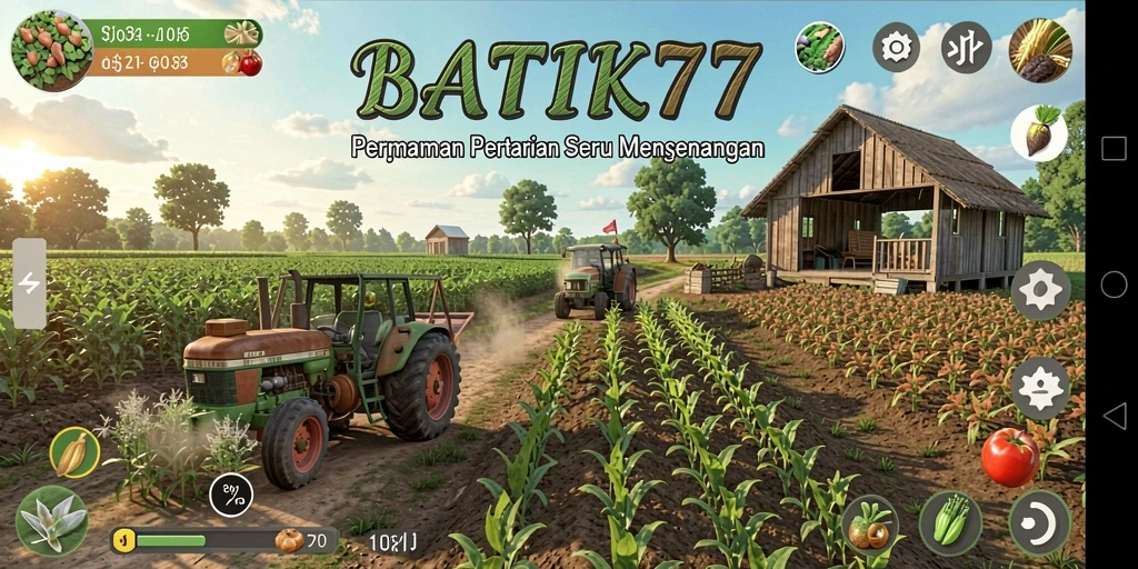 Tampilan gameplay BATIK77 yang seru saat bercocok tanam.