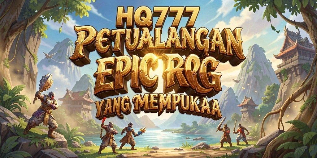 Screenshot menunjukkan aksi seru dalam pertarungan RPG HQ777.