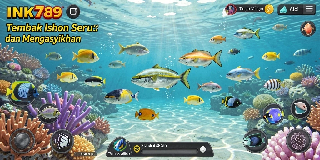 Tampilan menarik dari gameplay Tembak Ikan yang seru dan penuh warna.
