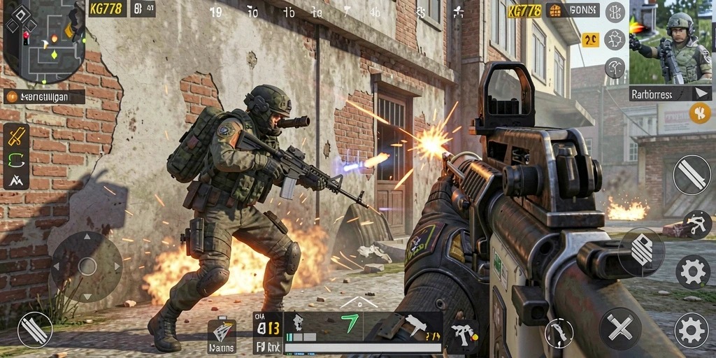Gameplay menegangkan dalam ekspresi tempur FPS.