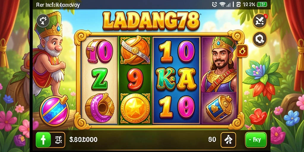 Tampilan gameplay LADANG78 yang memikat dan berwarna-warni.