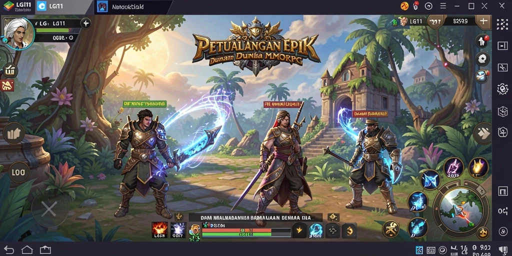 Screenshot gameplay menakjubkan dalam MMORPG LG111.