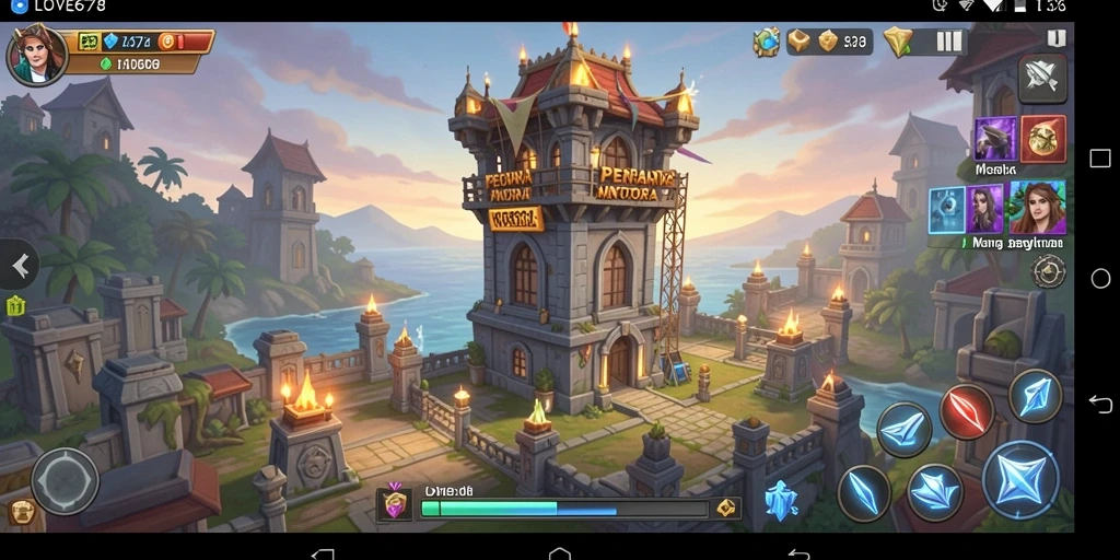Tampilan gameplay menara pertahanan yang seru dan menegangkan.