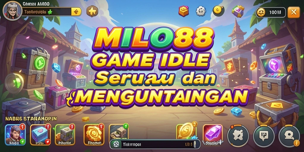 Tampilan gameplay <strong>MILO88</strong> yang menarik dan penuh warna dalam mode Idle.