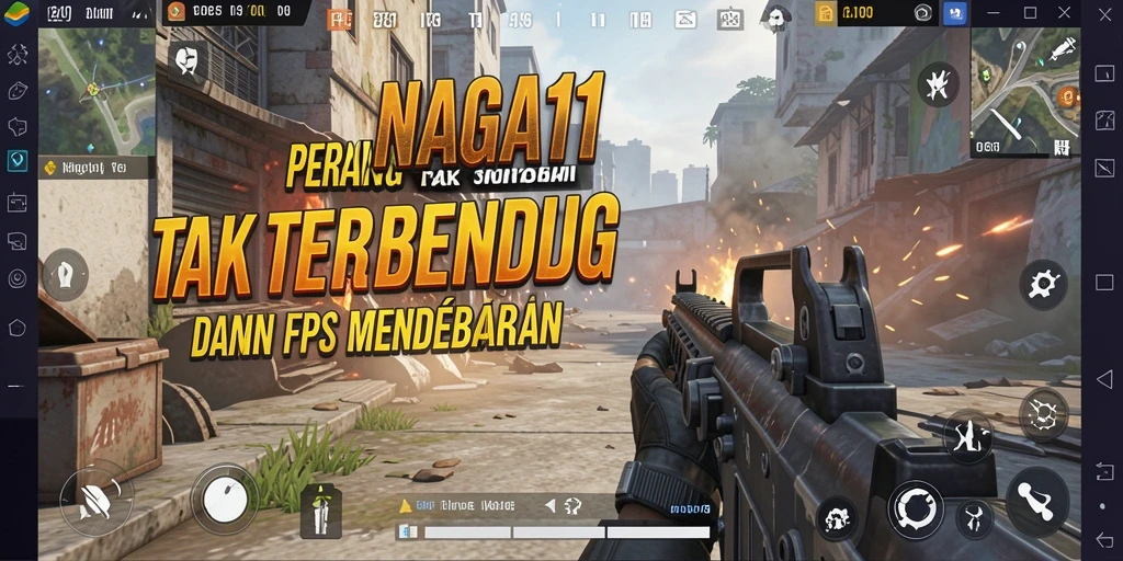 Tampilan gameplay tegang dan dinamis dalam NAGA11.