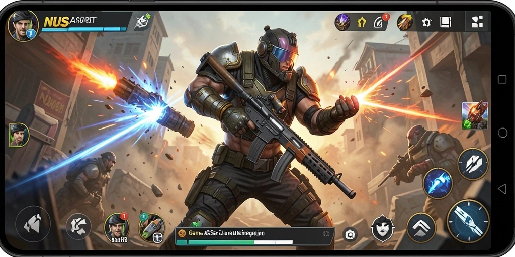 Tampilan gameplay NUSABET yang mendebarkan dan penuh aksi.