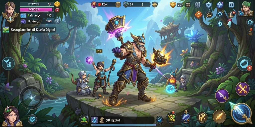 Tampilan gameplay seru PCPC7 yang melibatkan strategi mendalam.