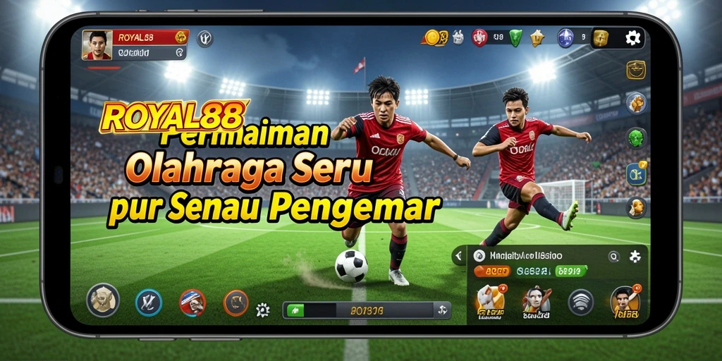 Screenshot menunjukkan momen seru dari gameplay <strong>ROYAL88</strong> yang penuh aksi olahraga.
