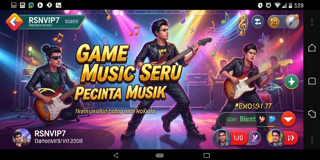 Screenshot gameplay RSNVIP7 menampilkan aksi seru dalam permainan musik.
