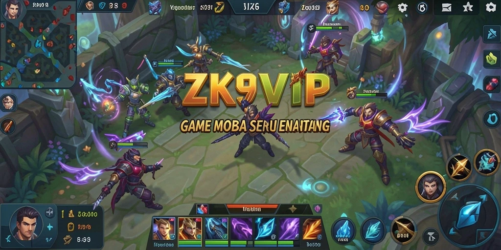 Screenshot permainan ZK9VIP yang menunjukkan aksi seru dari pertarungan tim.